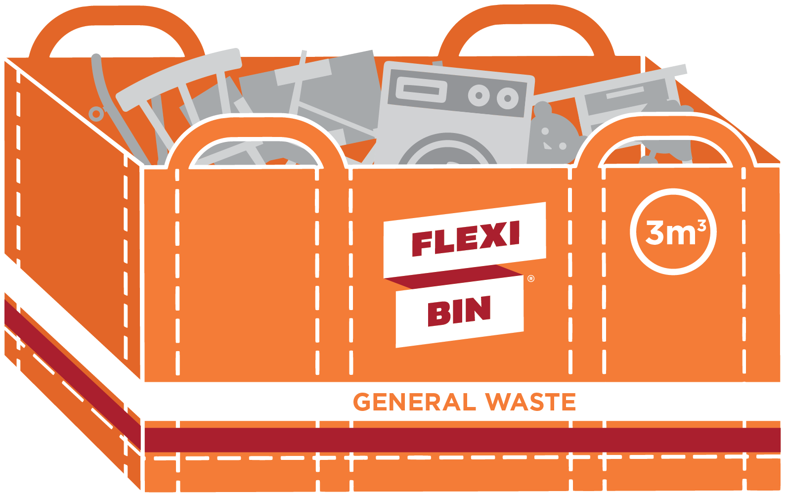 FlexiBin your alternative to a skip bins garden waste, household